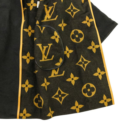 Louis Vuitton Monogram Hooded Gown Coat Black Fall Winter 40 — view 7