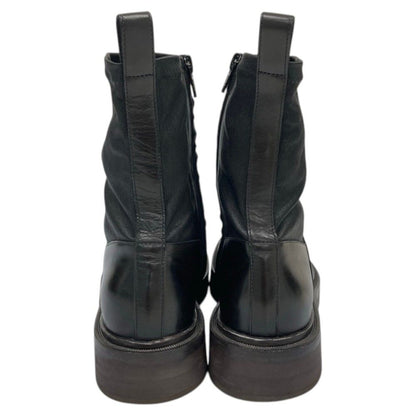 Brunello Cucinelli Leather Short Boots Black Autumn Winter — view 8