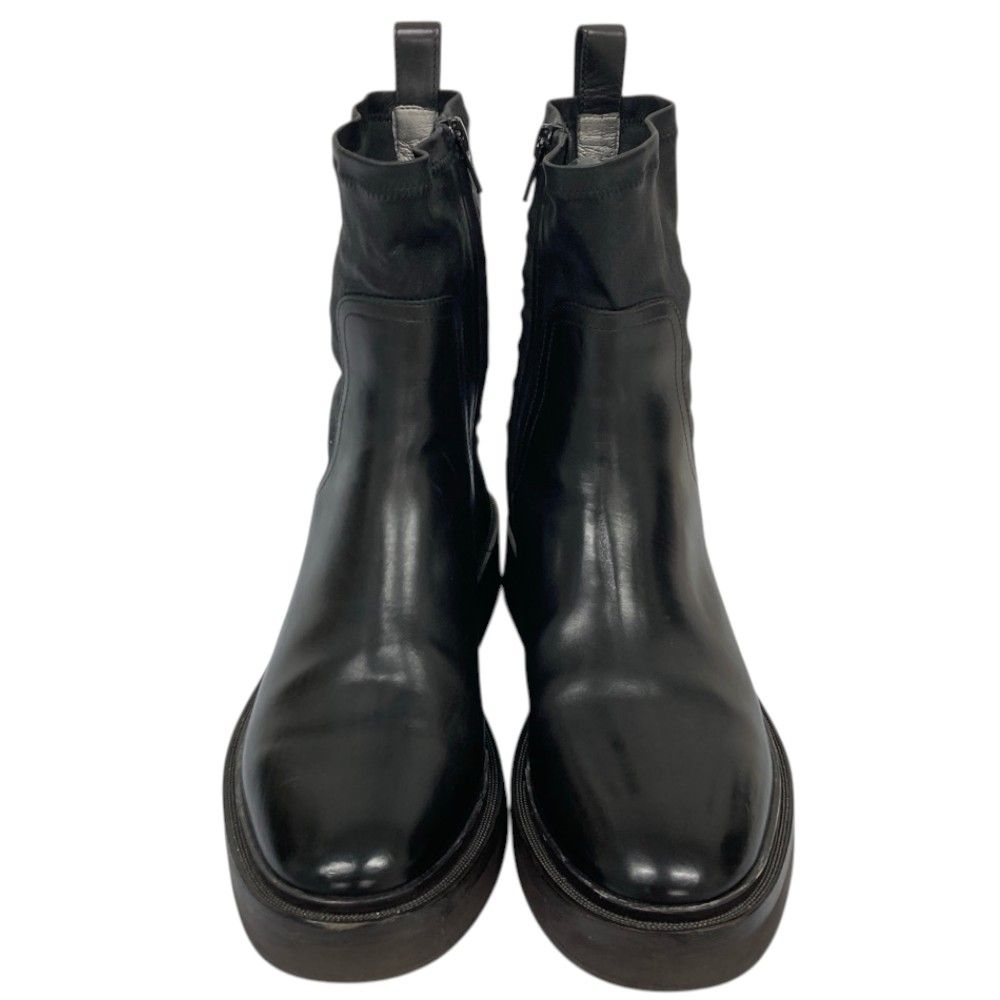 Brunello Cucinelli Leather Short Boots Black Autumn Winter — view 2