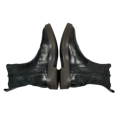 Brunello Cucinelli Leather Short Boots Black Autumn Winter — view 6