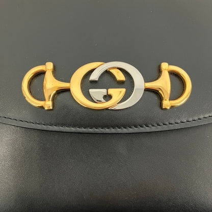 Gucci Zumi Leather Chain Shoulder Bag Black — view 7