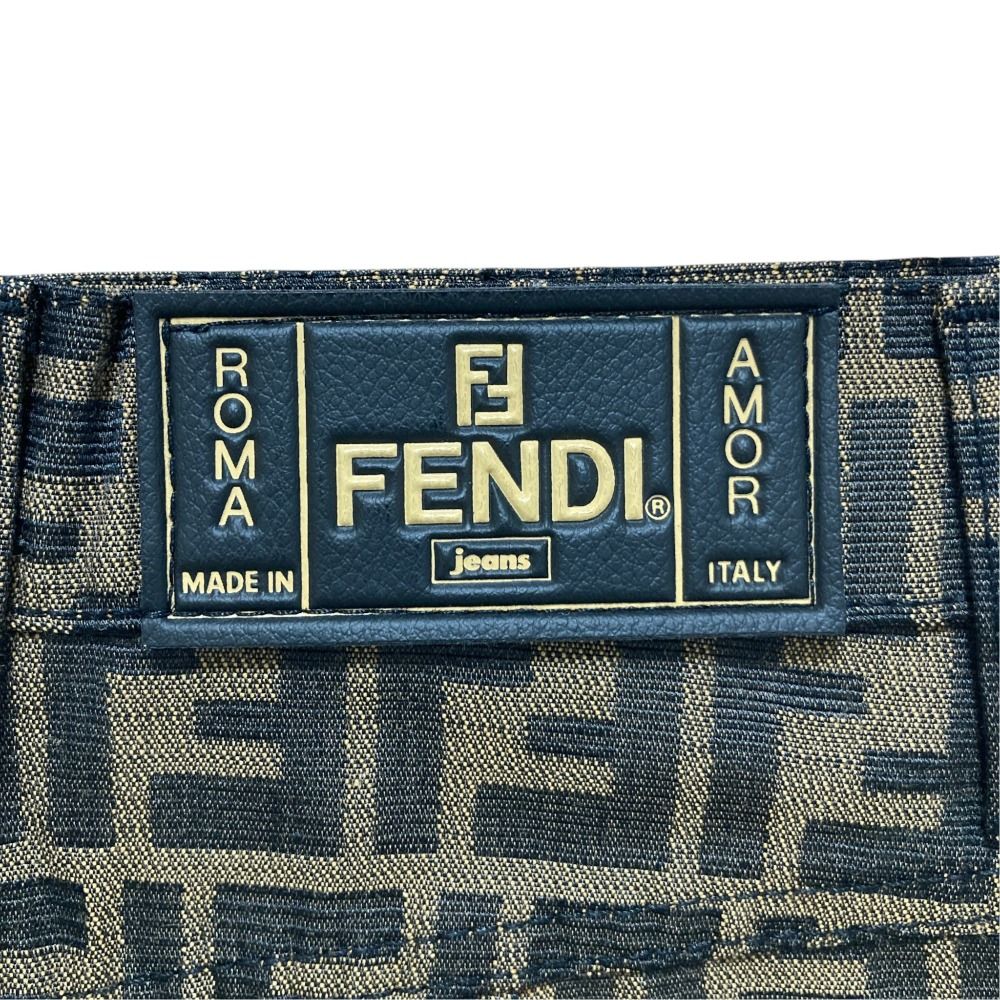 Fendi Zucca Pattern Canvas Fitted Mini Skirt Brown Spring Summer Fall Winter 42 — view 5