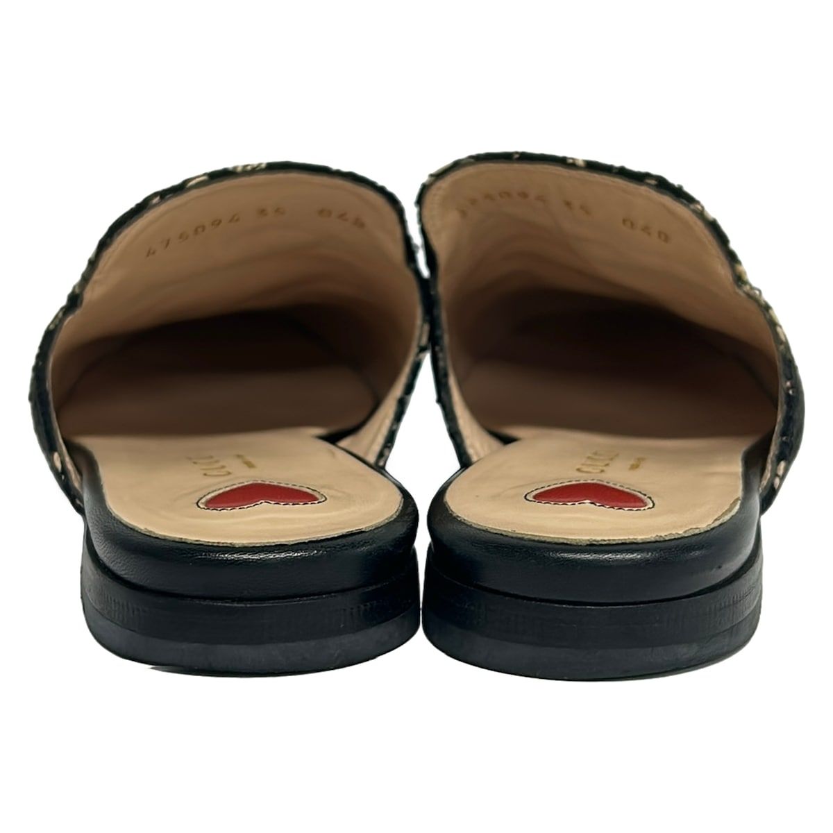 Gucci Sandals Princestown Beige Black Matelasse Horsebit Leather — view 3