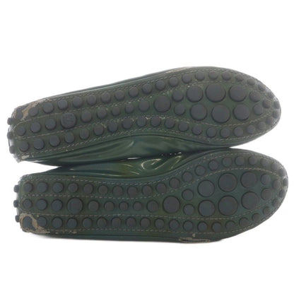 Louis Vuitton Pumps Flat Logo Patent Leather Green — view 4