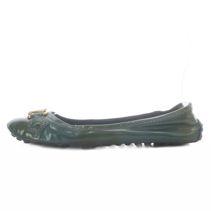 Louis Vuitton Pumps Flat Logo Patent Leather Green — view 2