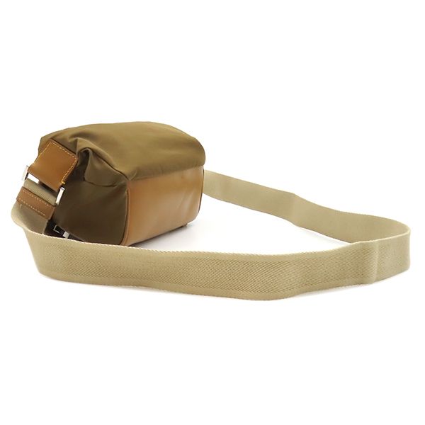 Prada Belt Bag Sapitano Shoulder Nylon Leather Sugero Silver Triangle Logo — view 2