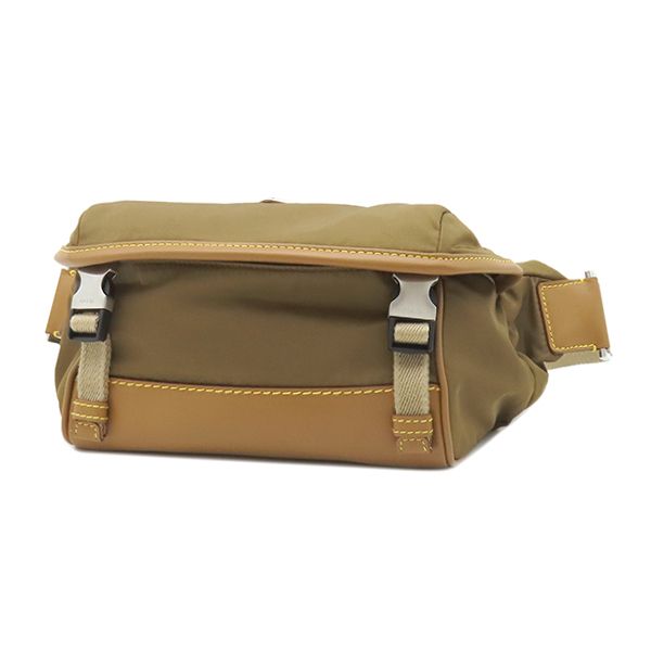 Prada Belt Bag Sapitano Shoulder Nylon Leather Sugero Silver Triangle Logo — view 3