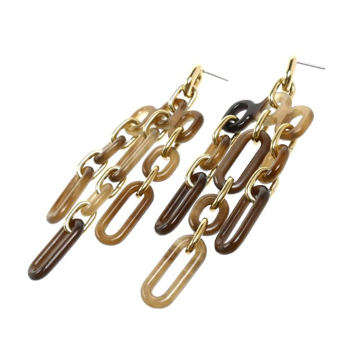 Hermes Buffalo Horn Regille Earrings — view 3