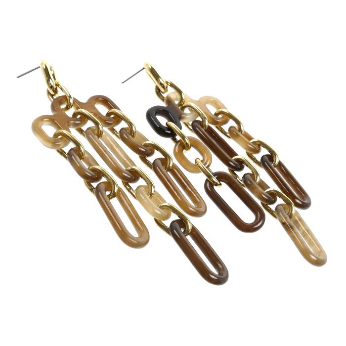 Hermes Buffalo Horn Regille Earrings — view 4