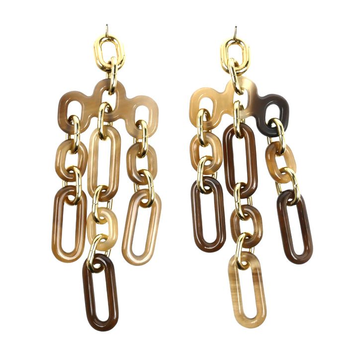 Hermes Buffalo Horn Regille Earrings — view 2