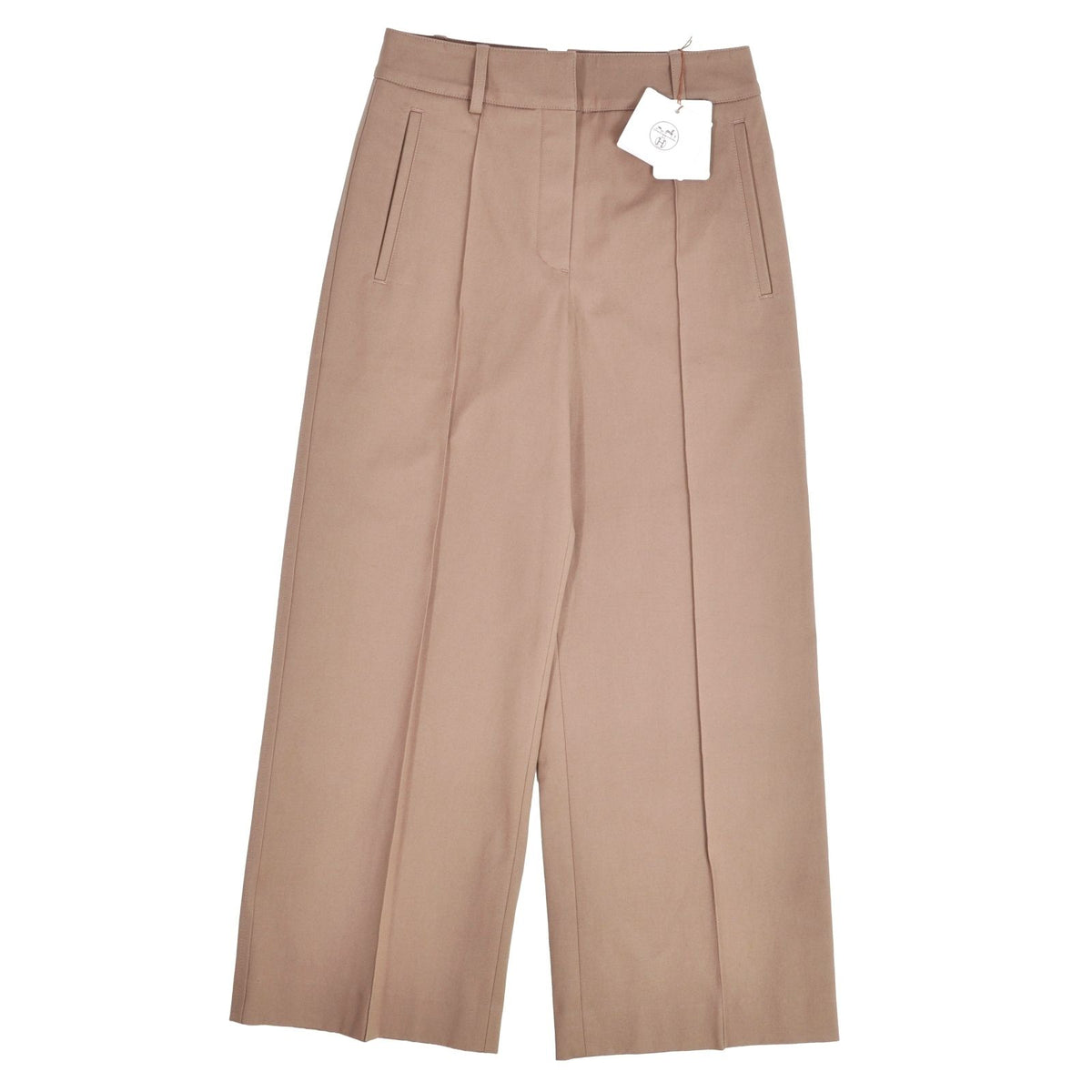 Hermes Pants Long Wide Cotton Beige 32 — view 2