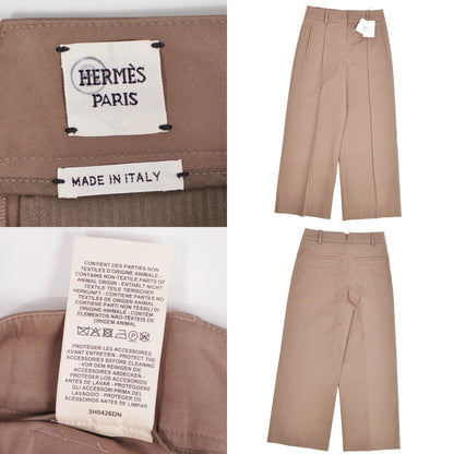 Hermes Pants Long Wide Cotton Beige 32 — view 6