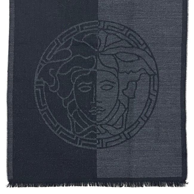 Versace Shawl Medusa Wool Black Scarf — view 6
