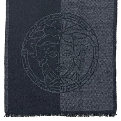 Versace Shawl Medusa Wool Black Scarf — view 6