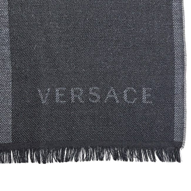 Versace Shawl Medusa Wool Black Scarf — view 5