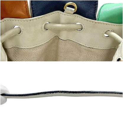 Loewe Mini Shoulder Bag Pochette Flower Flamenco Leather Ivory Multicolor — view 4