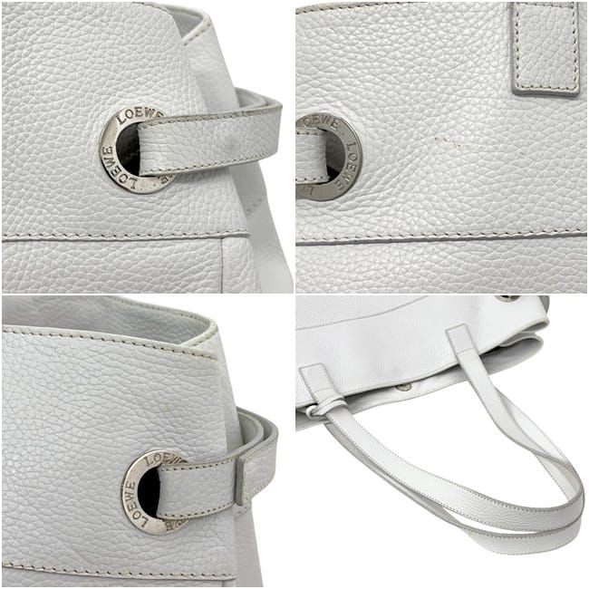 Loewe Tote Bag Leather White Vintage — view 5