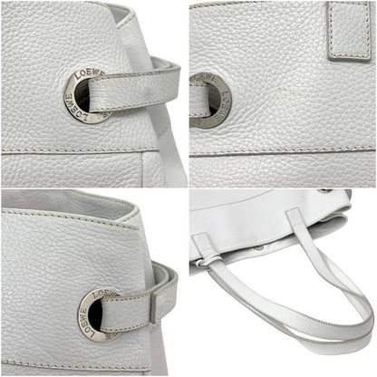 Loewe Tote Bag Leather White Vintage — view 5