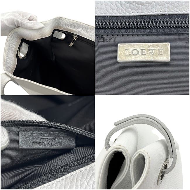 Loewe Tote Bag Leather White Vintage — view 4