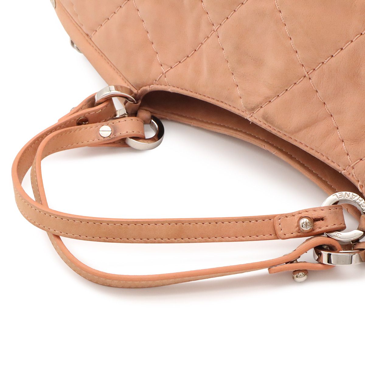 Chanel Wild Stitch CC Logo Tote 2-Way Shoulder Bag Chain Leather Pink — view 4