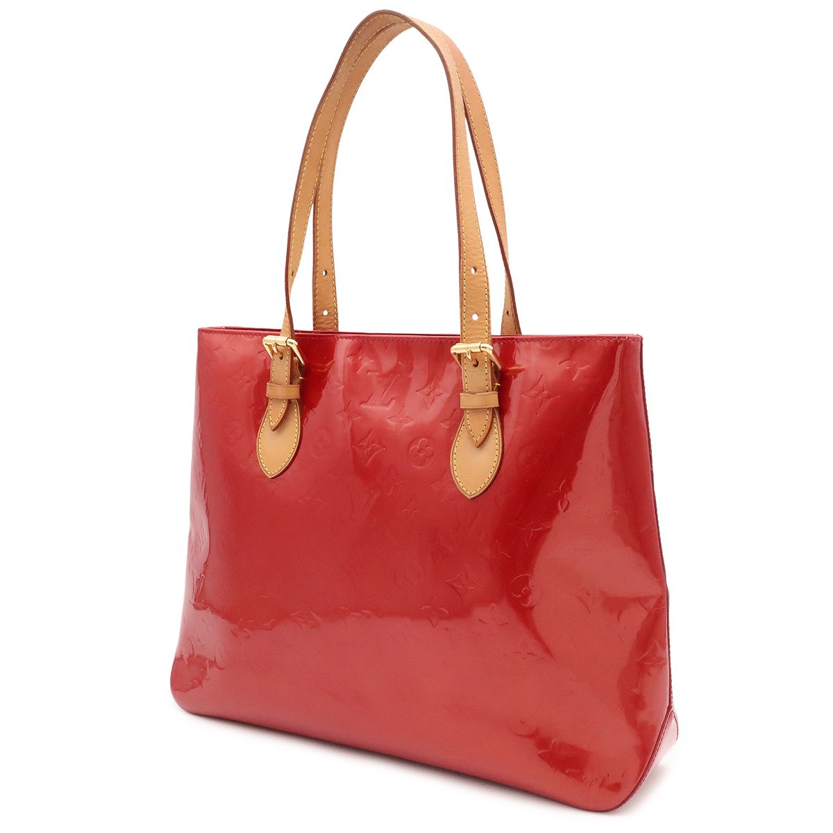 Louis Vuitton Monogram Vernis Brentwood Tote Bag Shoulder Patent Leather Pomme — view 2
