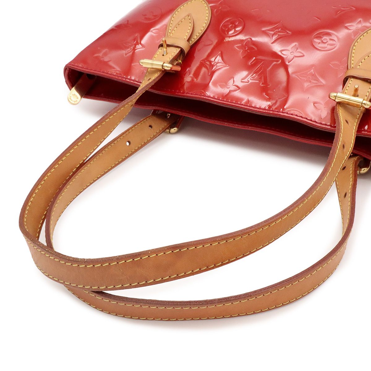 Louis Vuitton Monogram Vernis Brentwood Tote Bag Shoulder Patent Leather Pomme — view 4