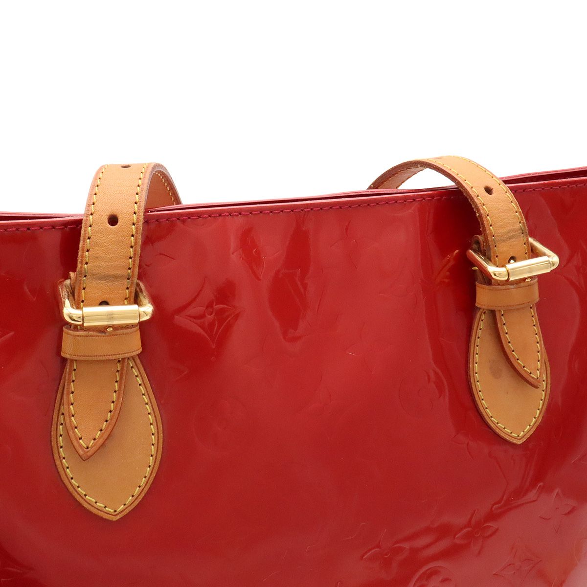 Louis Vuitton Monogram Vernis Brentwood Tote Bag Shoulder Patent Leather Pomme — view 5