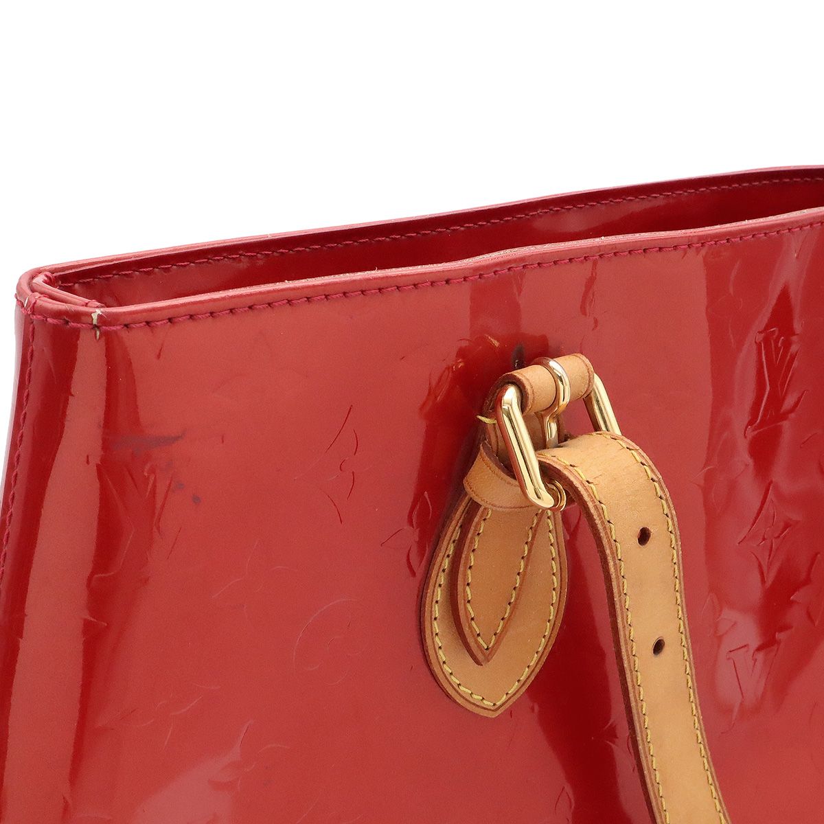 Louis Vuitton Monogram Vernis Brentwood Tote Bag Shoulder Patent Leather Pomme — view 7