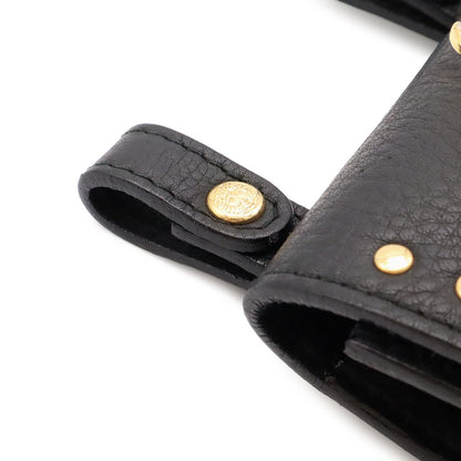Versace Gianni Medusa Belt Pouch Waist Bag Leather Black Gold — view 4
