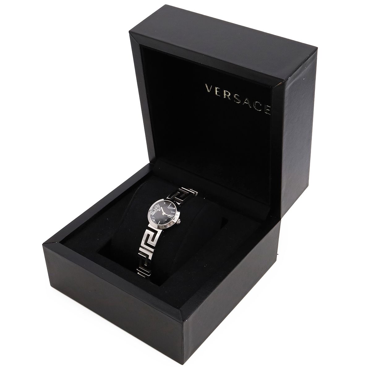 Versace Mendros Medusa Black Dial SS Quartz Watch — view 8