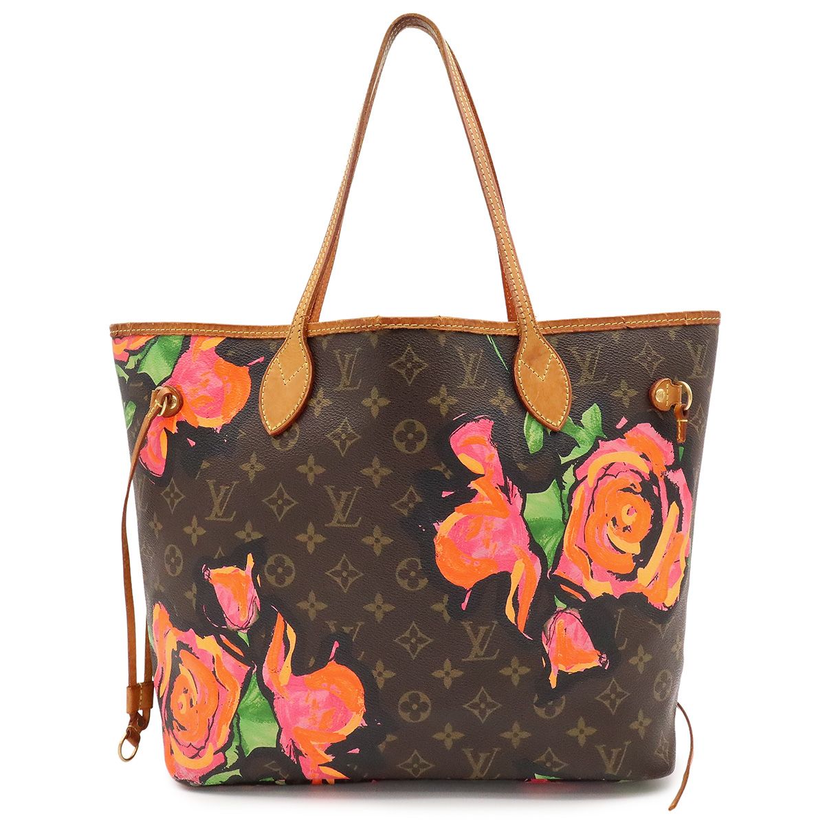 Louis Vuitton Monogram Rose Neverfull MM Tote Shoulder Bag Stephen Sprouse