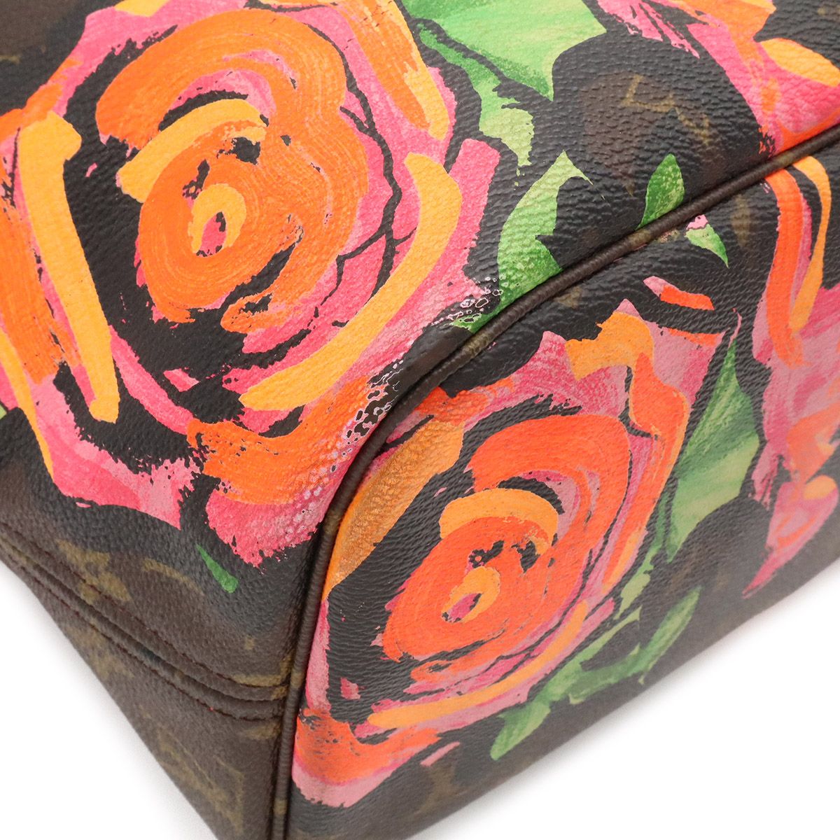 Louis Vuitton Monogram Rose Neverfull MM Tote Shoulder Bag Stephen Sprouse — view 3