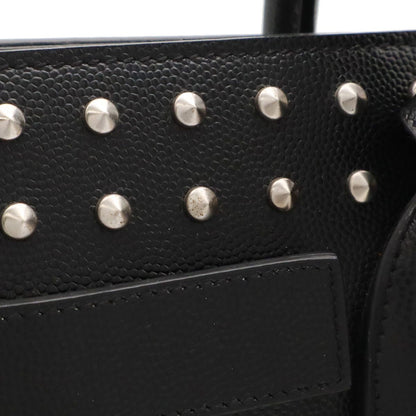Saint Laurent Paris YSL Sac de Jour Handbag 2-Way Shoulder Studs Leather Black — view 5