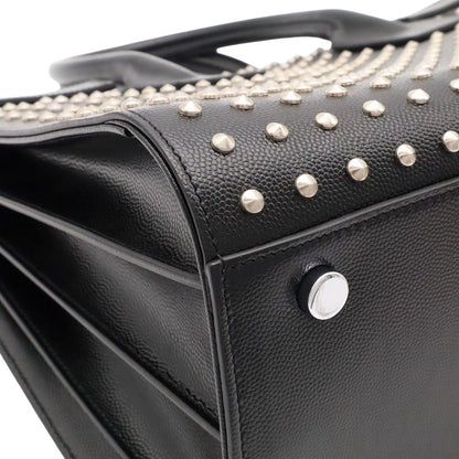 Saint Laurent Paris YSL Sac de Jour Handbag 2-Way Shoulder Studs Leather Black — view 3