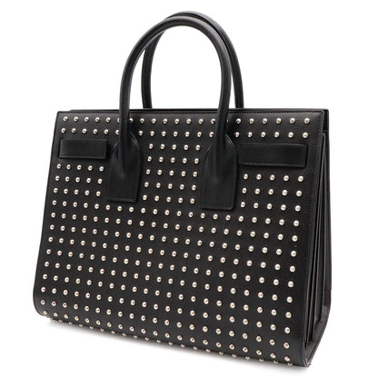 Saint Laurent Paris YSL Sac de Jour Handbag 2-Way Shoulder Studs Leather Black — view 2