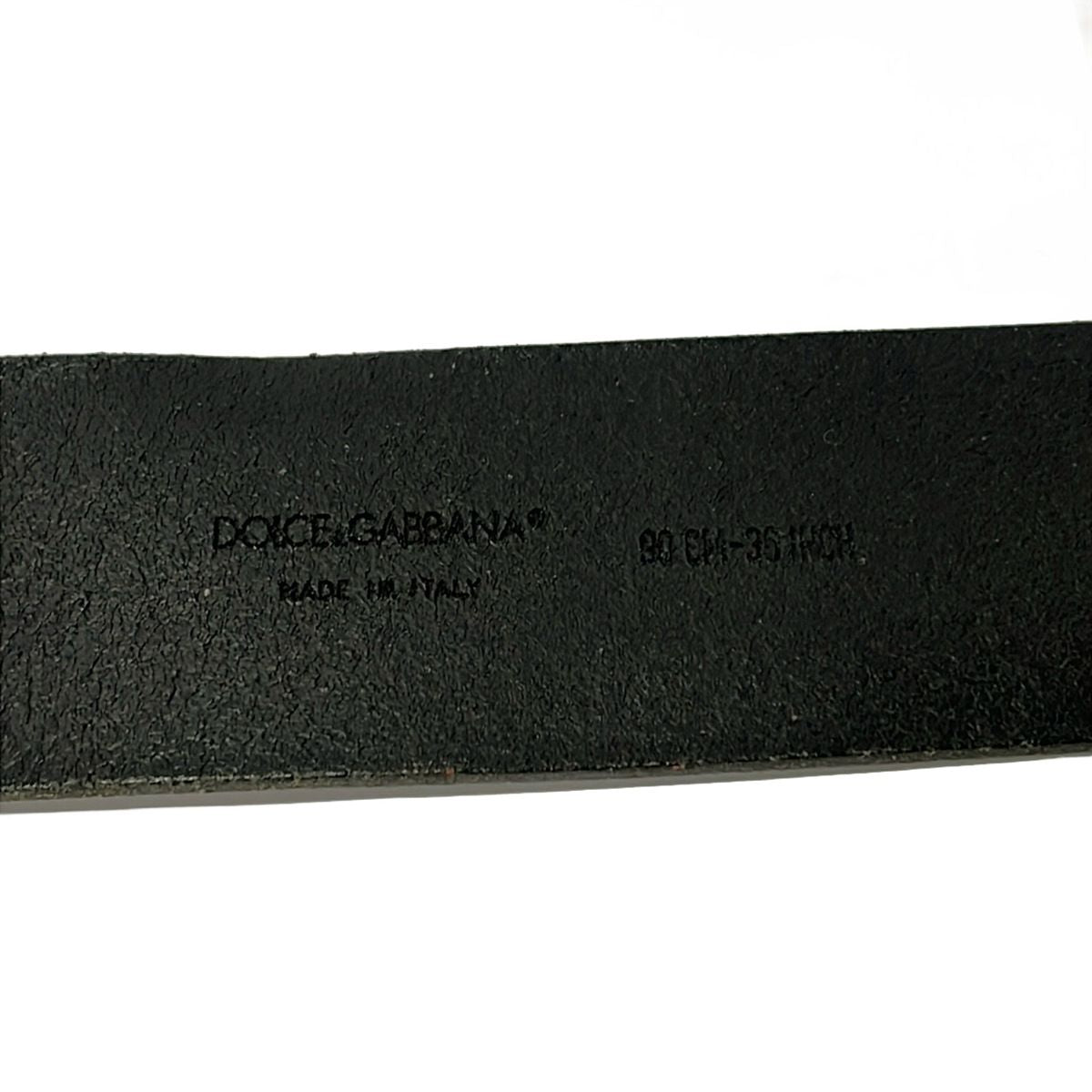 Dolce & Gabbana Belt Black Silver Gold Leather — view 4