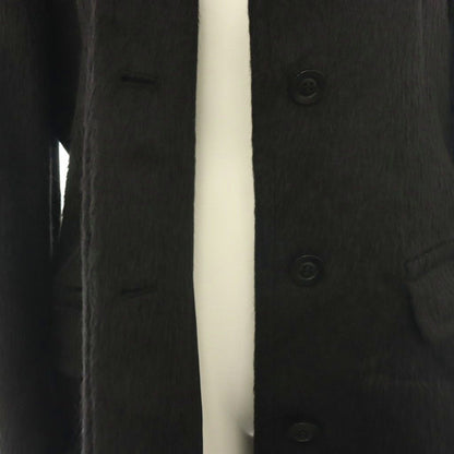 Max Mara Alpaca Wool Shaggy Coat Long with Belt Black — view 6