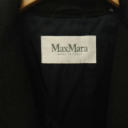 Max Mara Alpaca Wool Shaggy Coat Long with Belt Black — view 8