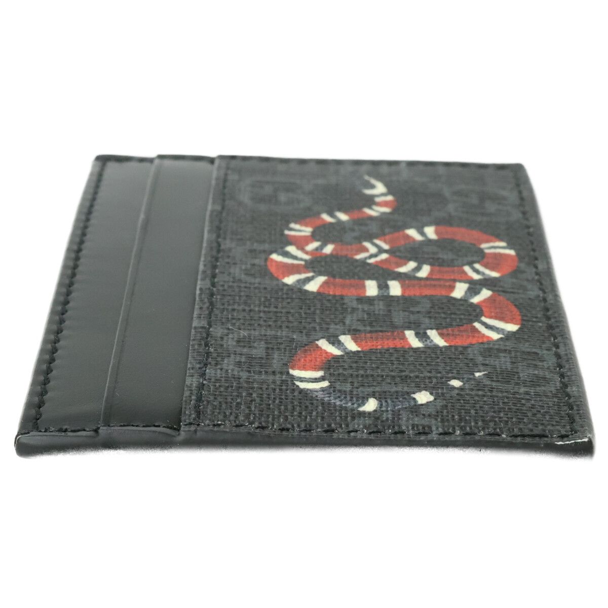 Gucci King Snake Print GG Supreme Card Holder — view 4