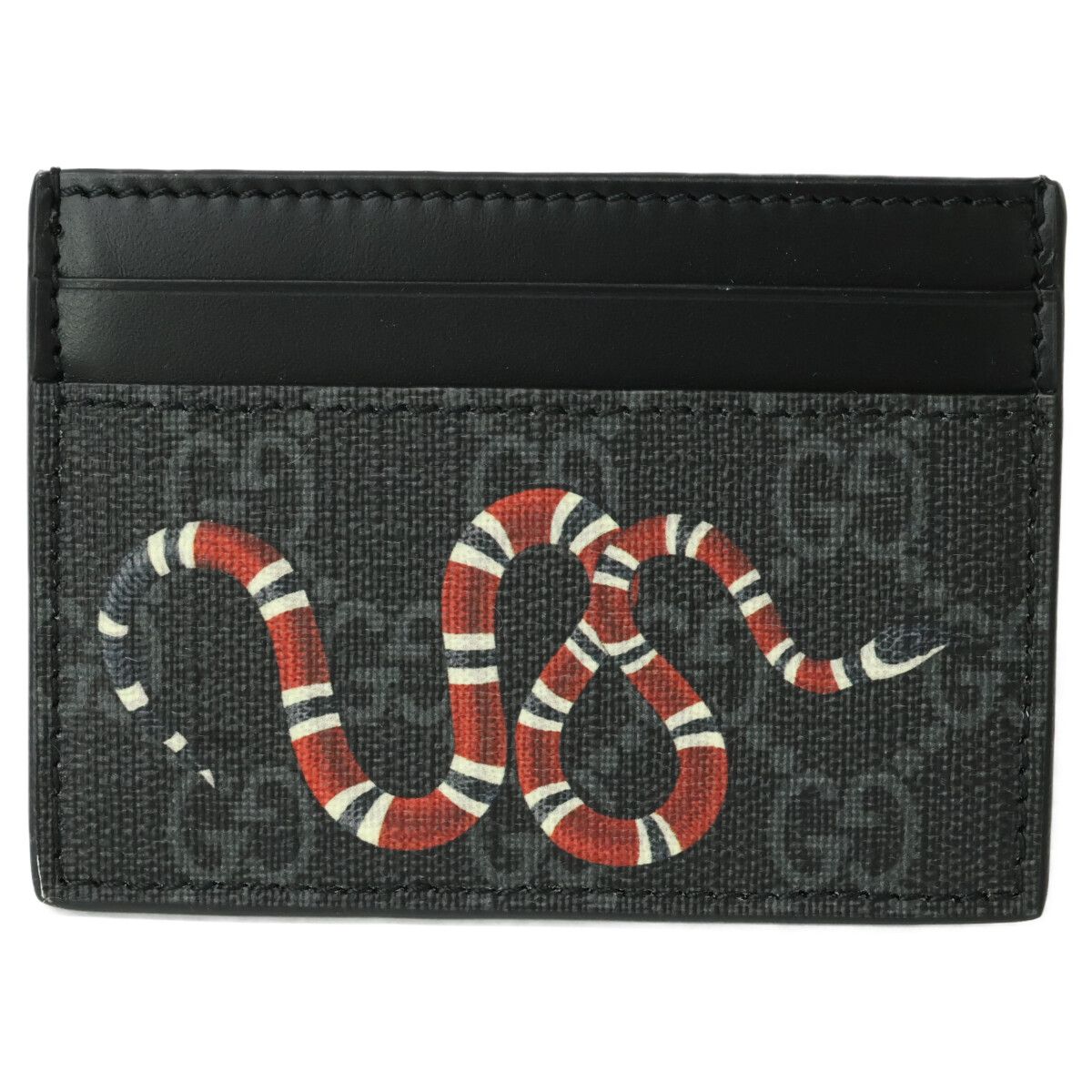 Gucci King Snake Print GG Supreme Card Holder