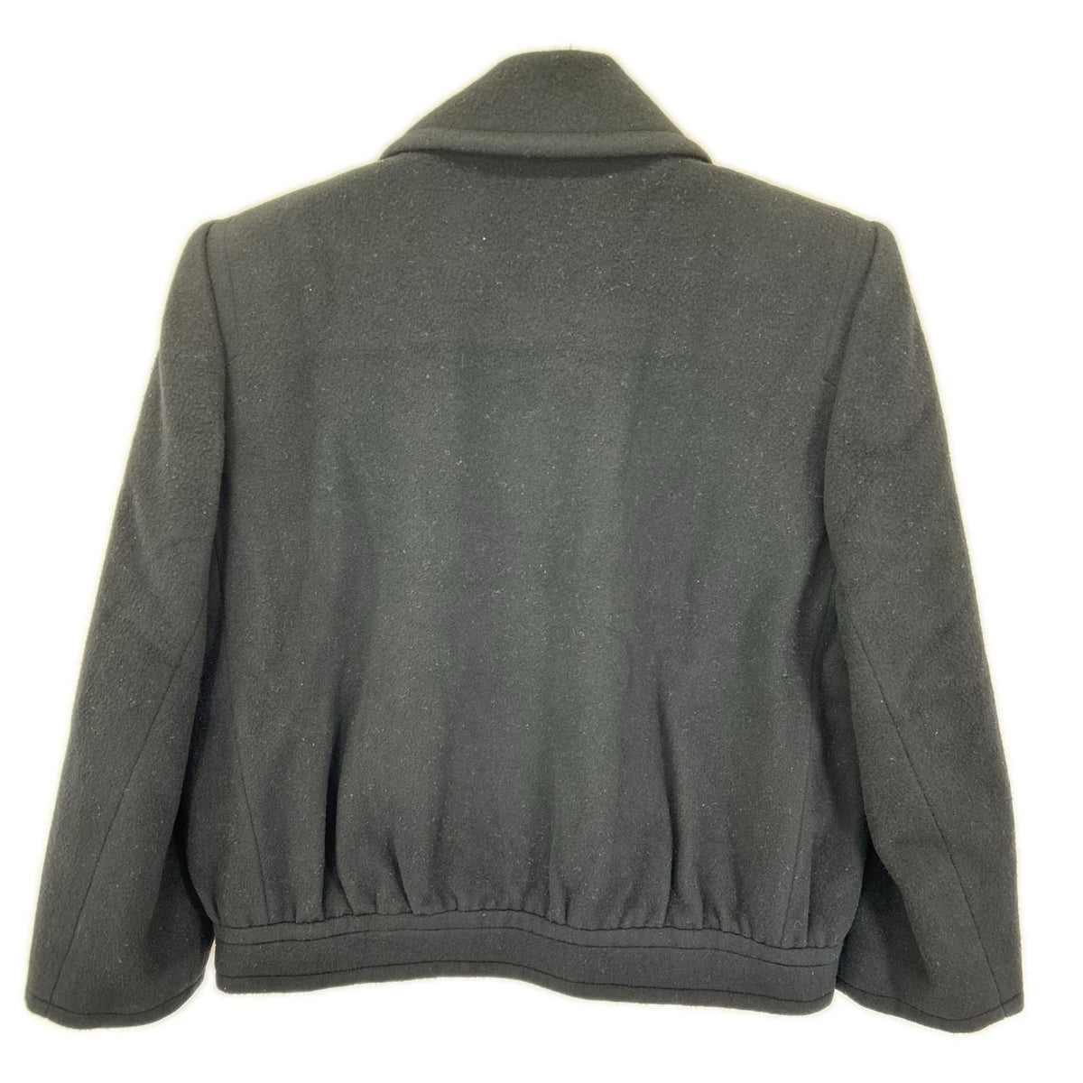 Saint Laurent Black Gold Button Short Length Peacoat Coat — view 2