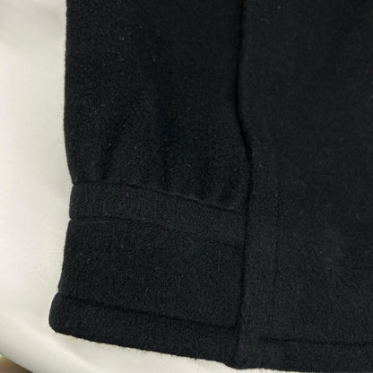 Saint Laurent Black Gold Button Short Length Peacoat Coat — view 8