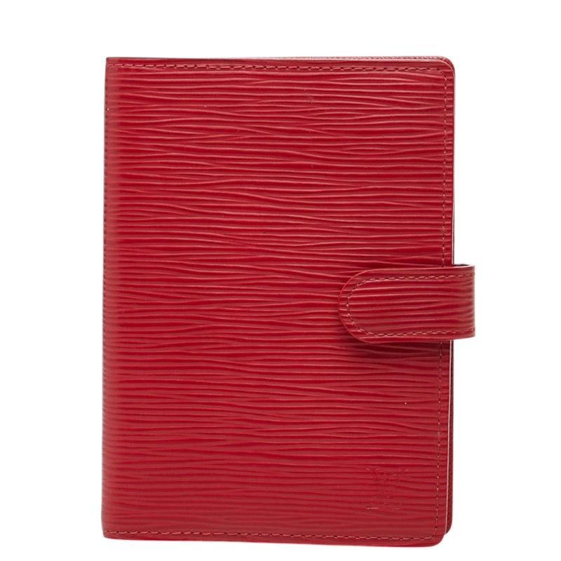 Louis Vuitton Epi Agenda PM Cover Planner Castilian Red Leather Ring