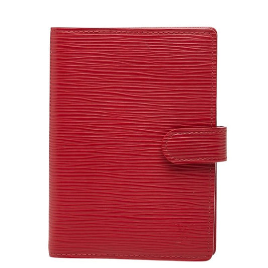 Louis Vuitton Epi Agenda PM Cover Planner Castilian Red Leather Ring
