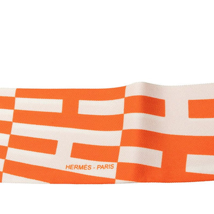 Hermes Twilly Op'h Scarf Orange Silk — view 2