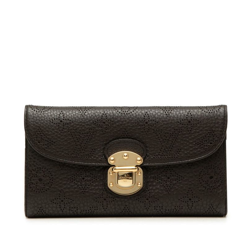 Louis Vuitton Monogram Mahina Portefeuille Amelia Trifold Wallet Chocolat Dark