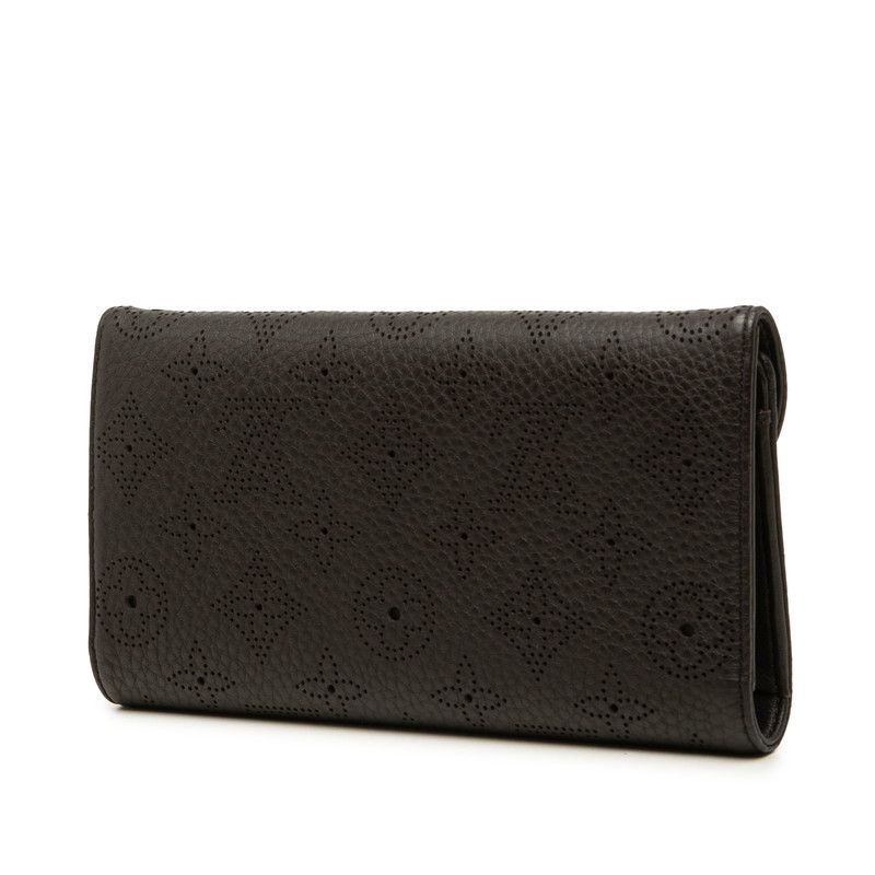 Louis Vuitton Monogram Mahina Portefeuille Amelia Trifold Wallet Chocolat Dark — view 2