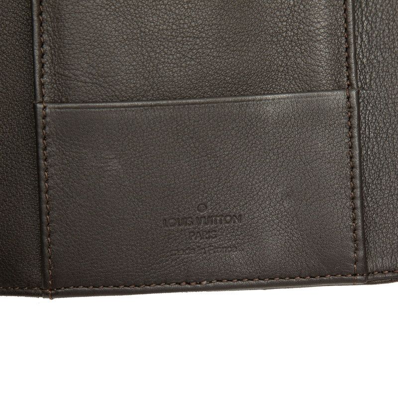 Louis Vuitton Monogram Mahina Portefeuille Amelia Trifold Wallet Chocolat Dark — view 6