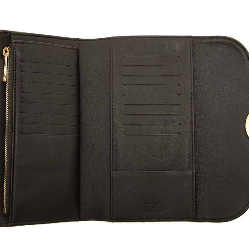 Louis Vuitton Monogram Mahina Portefeuille Amelia Trifold Wallet Chocolat Dark — view 4