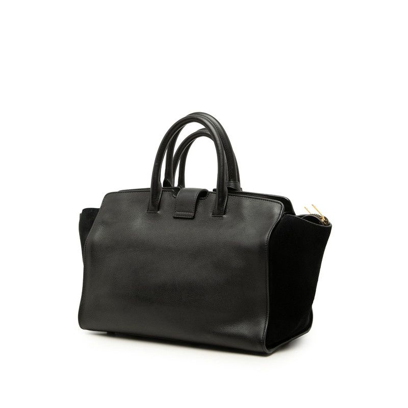 Saint Laurent Downtown Cabas 2-Way Shoulder Bag Black Leather Suede — view 2